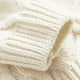 thumbnail image 4 of Cowsor Toddler Neck Ribbed Knit Sweater Baby Boys Girls Fall Winter Cozy Soft Warm Pullover Chunky Striped Sweatshirt, 4 of 5