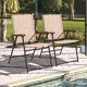 thumbnail image 1 of Costway Conjunto de 2 Sillas Plegables para Patio con Apoyabrazos Sillas de Comedor Portátiles para Terraza Piscina Jardín 64 x 58 x 91 cm, 1 of 10