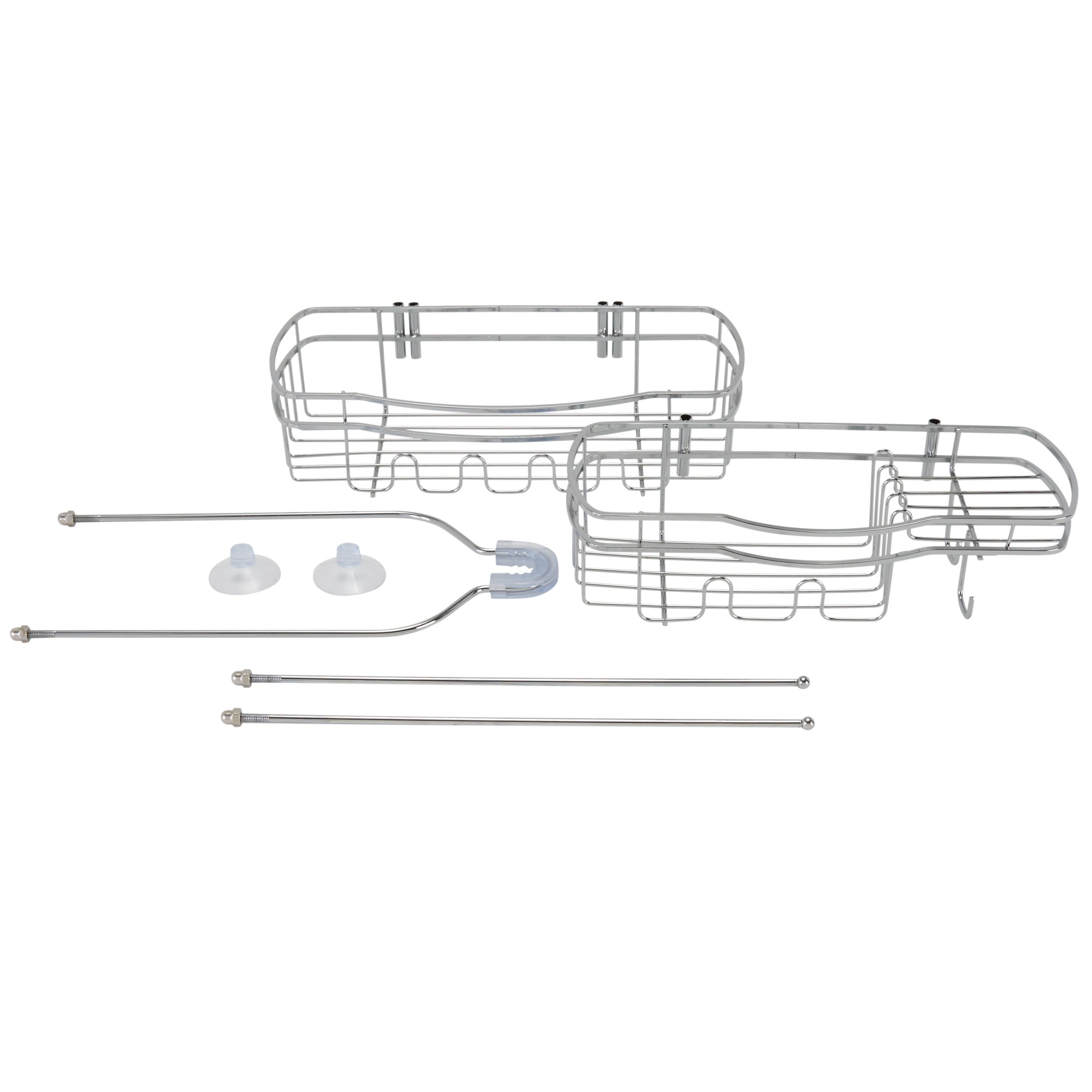 Bath Bliss Ultimate Adhesive Shower Caddy in Chrome