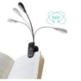 thumbnail image 2 of Luz de lectura recargable Zhivalor 9 modos de brillo 7 luces LED flexible y portátil Blanco frío y cálido, 2 of 7