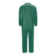 thumbnail image 7 of Family Silk Satin Christmas Pajamas Matching Sets Lightweight Long Sleeve Button down Shirt and Pants Xmas Pjs Jammies 2 Piece Soft Solid Holiday Sleepwear with Pocket Dark Green, 7 of 7