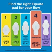 Equate Ultra Thin Pads with Flexi-Wings, Overnight Absorbency, Size 4, 28 Count