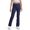 1 Black, variant on Krdevn Kids Stretch Twill Chino Pants Elastic Waist Straight Leg School Casual Trousers For Girls Boys,11-12 Years