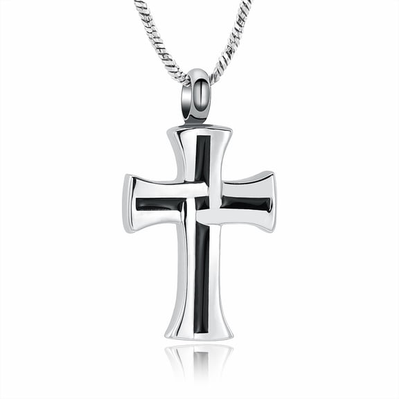 Cross Cremation Jewelry Ashes Urn Pendant - Cross Urn Necklace for Ashes Simple Cross Mini Keepsake Urn Memorial Ash Jewelry