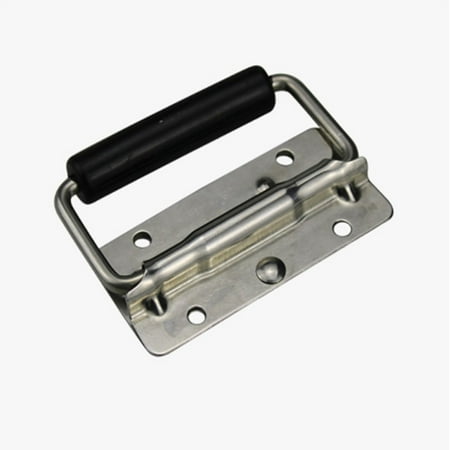 

tooloflife Stainless Steel Spring Folding Handle with Rubber Grip Strong Load-Bearing Capacity Silver