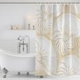 thumbnail image 6 of Extra Long Shower Curtain 72x96 Inch, Coastal Shell Beige Shower Curtain Waterproof Bathroom Decor, Summer Ocean Shell Beach Fabric Bath Curtain Set Accessories with Hooks, 6 of 7