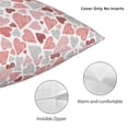 thumbnail image 3 of Wukai Hand Drawn Hearts Premium Polyester Fleece Pillow Covers with Hidden Zipper Closure,Luxuriously Soft and Durable-20"x20", 3 of 7