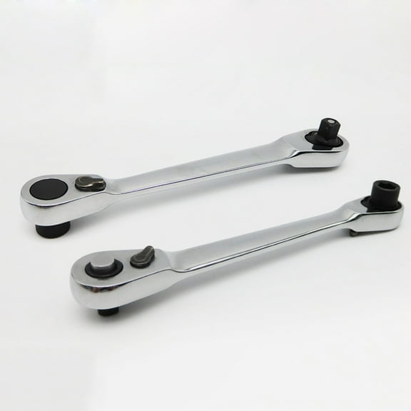 Soimiss Mini Ratchet Socket Wrench Silver 1Pcs High-Grade Metal