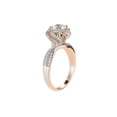 thumbnail image 2 of Anillo ajustado Wmkox8yii con apertura de estilo diamante flor de rosa, 2 of 9