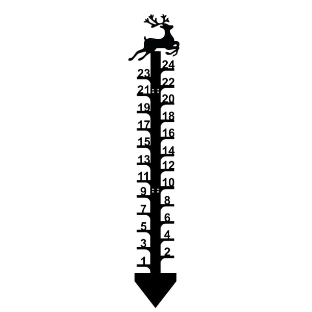 Xihbxyly Indicador de Nieve Navideño, Diseño de Copo de Nieve, Decoración para Exteriores, Metal Pintado a Mano, Base Autonivelante, Decoración Invernal para El Hogar, Regalo Navideño, Tamaño de 61 C