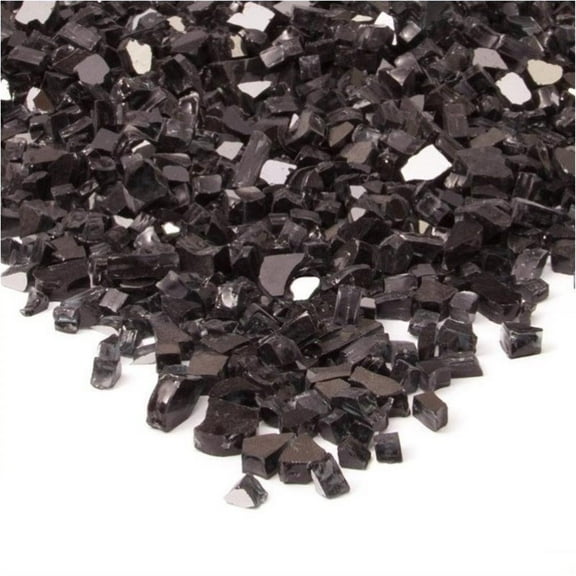 Afuera Living Contemporary Fire Glass in Black