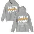 thumbnail image 2 of Faith Over Fear Christian Hoodie – Inspirational Bible Verse Psalms 118:6 Sweatshirt – Bold Religious Streetwear for Men & Women, 2 of 6