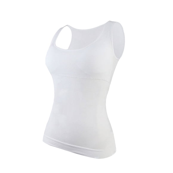 Sonducket Chaleco adelgazante para mujer, para ejercicio, Fitness, Jogging, entrenamiento, soporte de pecho, Tops, ropa deportiva mezclada de Camisetas sin mangas Blanco XXL