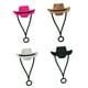 thumbnail image 5 of 4 fundas para beber con forma de sombrero de vaquera, creativas, para pajitas de 6 a 10 mm, resistentes a salpicaduras. Color mezclado, 5 of 9