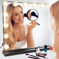 thumbnail image 2 of Depuley 23" Vanity Mirror with Light, Makeup Lighted Mirror with Smart Touch Switch, 15 Dimmable LED Bulbs for Dressing Room, Bedroom, Tabletop, Black, 2 of 9