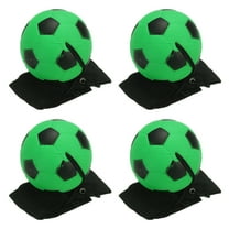 Uxcell 2.5 Inch Sports Wrist Ball, 4Pcs Soccer Rubber Rebound Wristband Wrist Return Ball Sport on A String for Exercise Play, Fluorescent Green