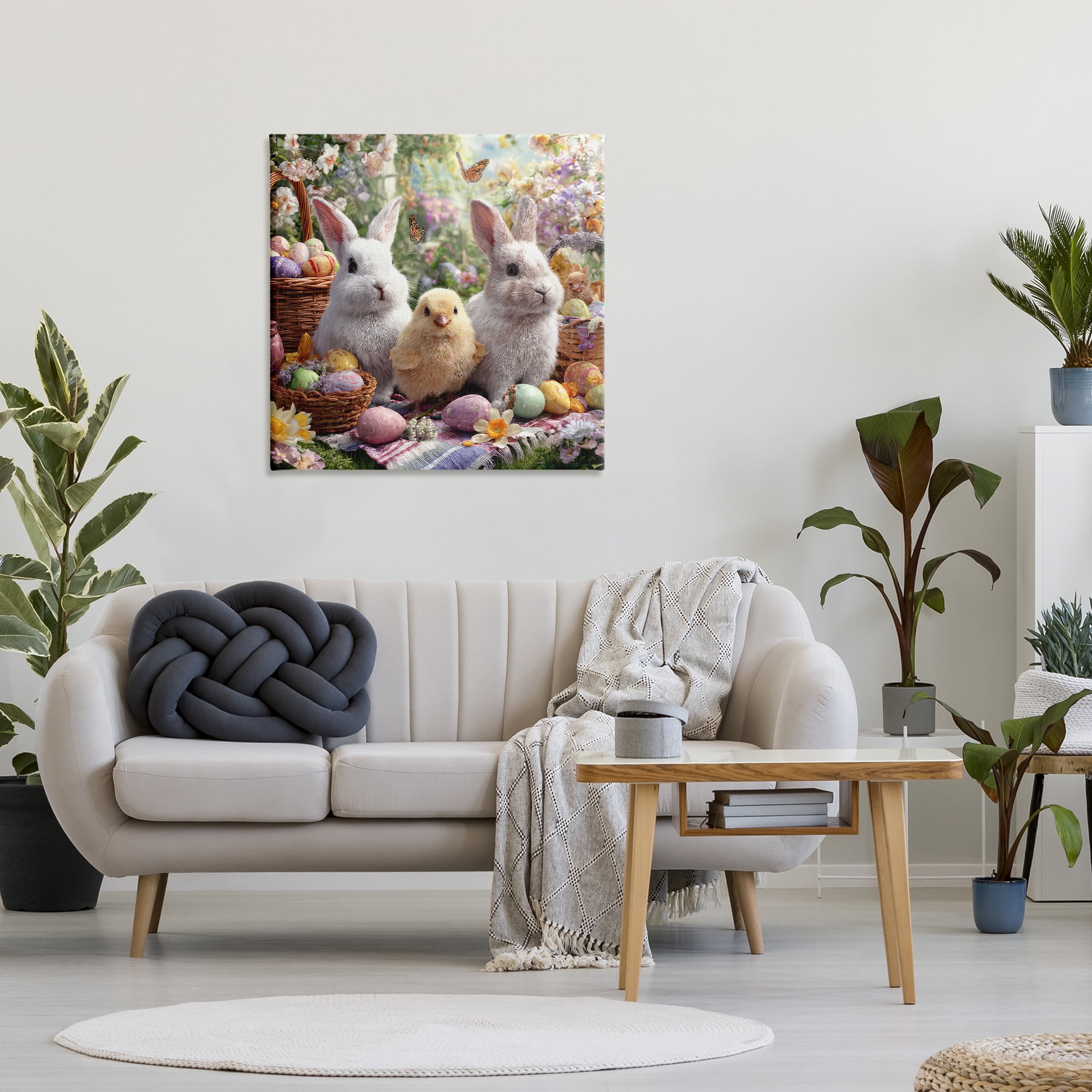Stupell Industries Easter Animals & Eggs Canvas Wall Art, design by The Wands Want