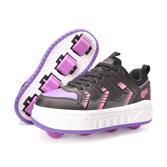 KOFUBOKE Roller Skate Shoes & Unisex Sneakers with 4 Wheels for Outdoor Sports Activities