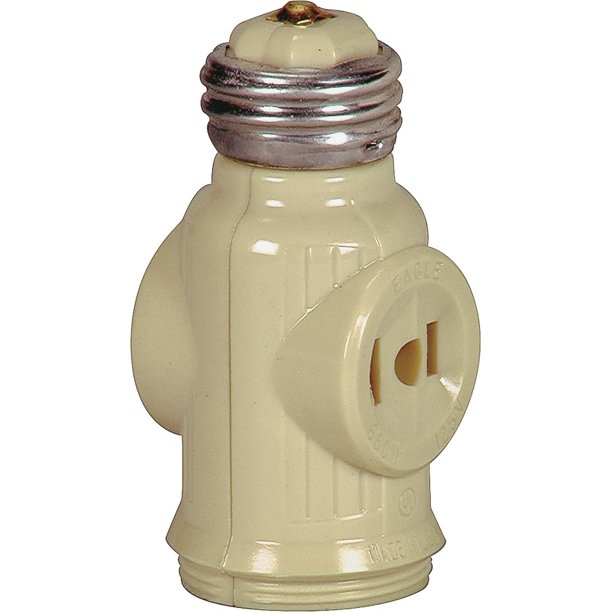 New Eaton Wiring Devices BP715V Keyless Lampholder Adapter Ivory,Each