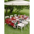 thumbnail image 3 of Outdoor Tablecloth with Umbrella Hole and Zipper, Red Gnomes Christmas Rectangle Table Cloth 60x120 Inch Waterproof Tablecloth, Xmas Ball Gifts Snowflake Picnic Table Cover for Patio Camping, 3 of 7
