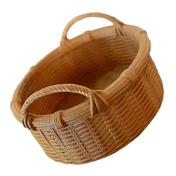 Miniature Bread Basket Hamper Baskets Toys Handheld Child Resin