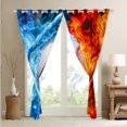 thumbnail image 3 of Ice Fire Baseball Curtains,Sports Themed Curtains Baseball Decor for Room,Ball Games Curtains Blue and Red Window Curtains 2 Panels 38"Wx54"L, 3 of 6