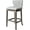 Reclaimed Oak, variant on Maven Lane Hugo 31" Bar Height Barstool with Low Back in Reclaimed Oak Finish with Ash Grey Fabric Upholstered Seat