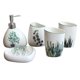 thumbnail image 1 of FELTECHELECTR Juego de 5 piezas de cerámica para baño, con loción, vasos y jabonera (colores surtidos), 1 of 7
