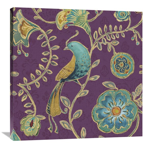 Global Gallery Daphne Brissonnet 'Bohemian Wings VIII Aubergine' Canvas Wall Art