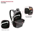 thumbnail image 4 of SWISSGEAR City Pack Backpack Narrow Daypack, Everyday Sporty Tablet Compact Carry, Ballistic Grey, 4 of 7