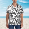 thumbnail image 5 of Picia Hand Drawn Snake Gentle Cotton Regular Fit Short Sleeve Casual Hawaiian Shirt for Men-Small, 5 of 8
