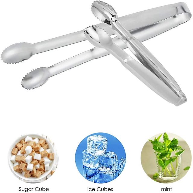 Alicates De Azúcar De Acero Inoxidable, Alicates Para Alimentos De Cocina Aperitivos De Metal Alicates Para Cubitos De Hielo - Plata Banban