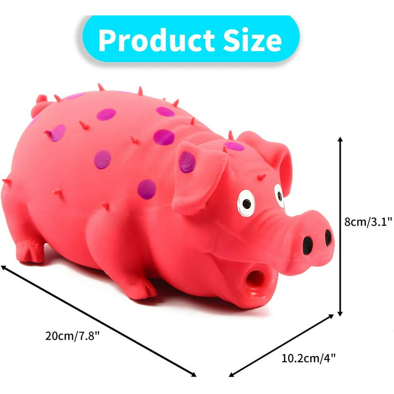 Andiker Dog Squeaky Toy, Dots Latex Dog Chew Toys with a Oinks Sound  Squeaker Grunting Pig Dog Toy Durable Self Play 8 Dog Squeeze Toy for  Dental