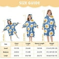 thumbnail image 4 of FORMRS Wearable Blanket Hoodie with Sleeves for Kids Cozy Flannel Sweatshirt, Cute Fried Eggs, 4 of 7