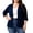 Navy, variant on Posijego Women's Plus Size Cardigans 3/4 Sleeve Lightweight Cardigan Button Doen Open Front Jackets for Women