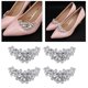 thumbnail image 1 of 4pcs 's Crystal Rhinestone Shoe Clips Double Hebillas Decoración para la de bodas Salvador Dali Parche de zapato de bricolaje, 1 of 9
