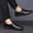 Black, variant on Wensltd New Men's Dress Shoes Leather Breathable Soft Sole Lace Up Flat Heel Business Formal Shoes Comfort