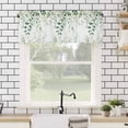 thumbnail image 4 of Valances for Windows Eucalyptus Leaf Watercolor Green Plant Country Valance Rod Pocket Window Treatments Curtains for Kitchen Small Windows Living Room Bedroom Bathroom, 42"x12", 4 of 7