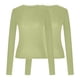 thumbnail image 4 of Fiudx Ofertas de La Semana Camiseta de Manga Larga de Color Sólido con Cuello Redondo Informal a La Moda para Mujer, 4 of 4