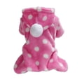 thumbnail image 4 of Dog Warm Dog Plush Clothes 4 Leg Wear Buttons Rainbow Printed Warm Winter Hooded Outerwear of Animals Wrap, 4 of 5