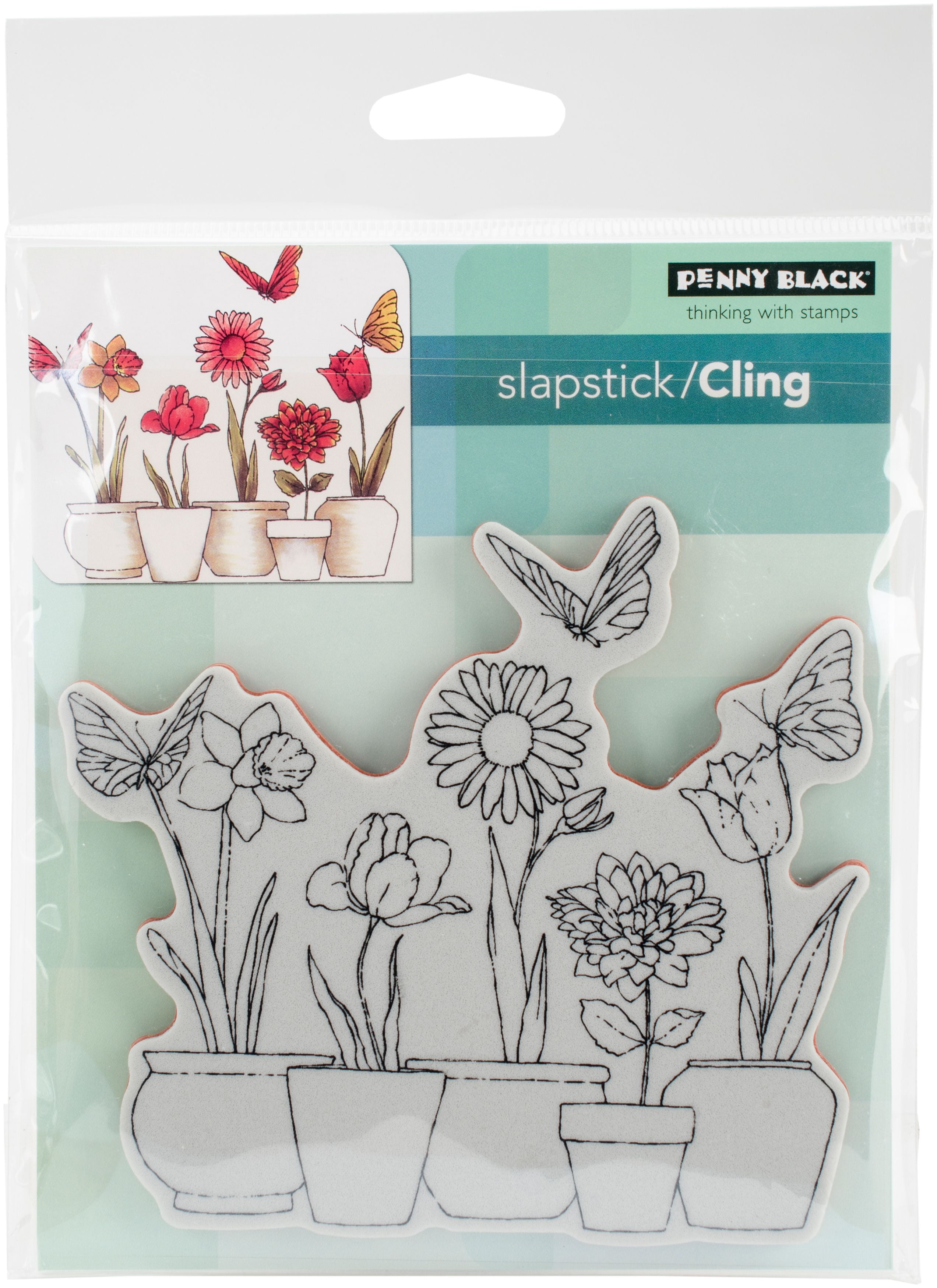 Penny Black Cling StampsPotted Flowers
