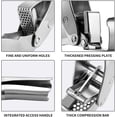 thumbnail image 2 of Premium Garlic Press, Stainless Steel, Easy to Clean Garlic Mincer, Durable Construction and Rust Proof, 2 of 4