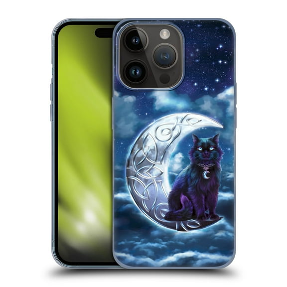 Head Case Designs Officially Licensed Brigid Ashwood Celtic Wisdom 2 Black Cat Soft Gel Case Compatible with Apple iPhone 15 Pro