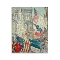 Stupell Industries Classic Americana Flags Patriotic Painting Unframed Art Print Wall Art, 11 x 14