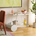 thumbnail image 2 of SAFAVIEH Zunia 2-Tier Metal Kitchen Serving Cart, White, 2 of 14