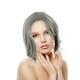 thumbnail image 4 of EeaseMX Peluca de cabello corto y rizado para mujer, color gris plateado, con corte Rinka, aspecto natural, exquisita red rosa (66310), 4 of 8