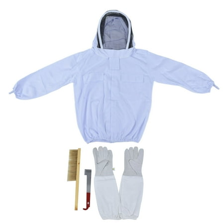 

Spptty Bee Brush Beekeeping Suit Set Protective Ventilated Beekeeping Jacket Gloves Scraper Bee Brush Tools Kit Beekeeping Suit