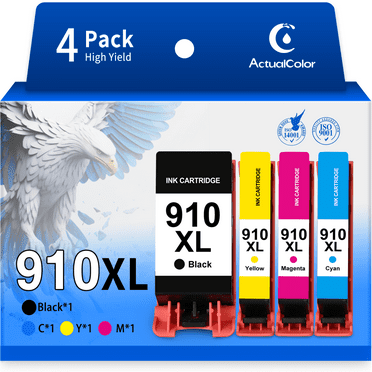910XL 910 XL Ink Cartridge for HP 910XL 910 Combo Pack for OfficeJet Pro 8022 8020 8025 8028 8035 Printer ( Black, Cyan, Magent, Yellow, 4-Pack)