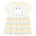 thumbnail image 3 of Inktastic Cute Tooth Girls Baby Dress, 3 of 5