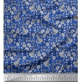 thumbnail image 1 of Soimoi Polyester Crepe Fabric Leaves,Floral & Paisley Block Print Fabric by Yard 52 Inch Wide, 1 of 3